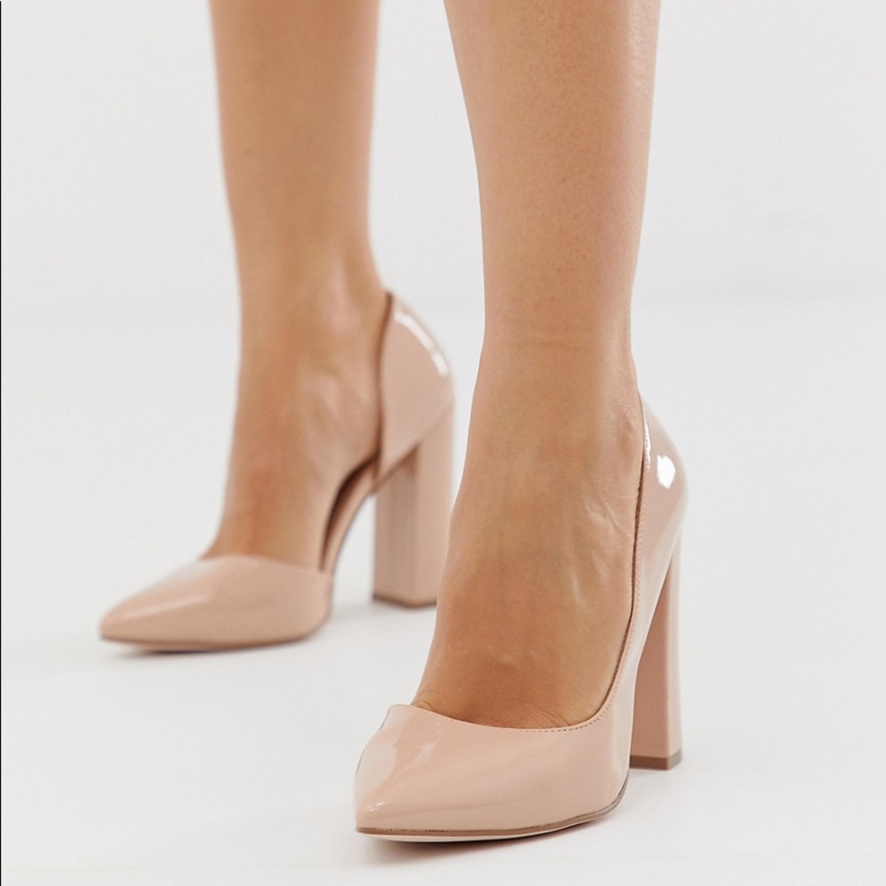 ASOS Wide Fit Walter D’orsay High Heels in Almond